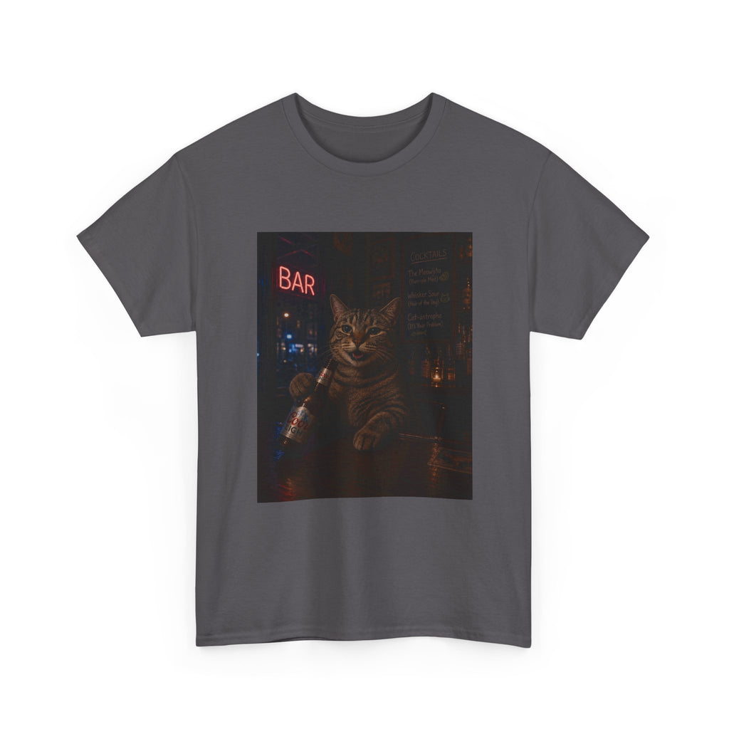 Cat Beer Shirt – Night Bar Aesthetic Graphic Unisex Tee