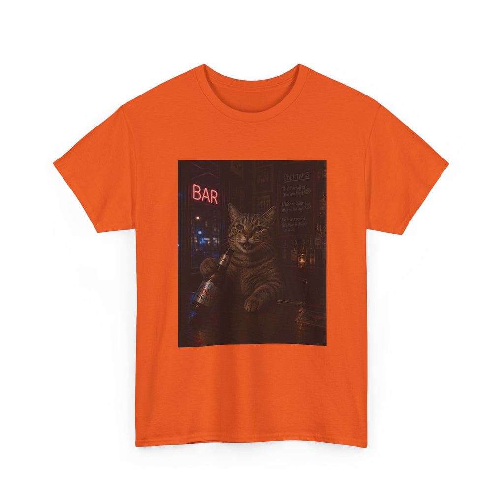Cat Beer Shirt – Night Bar Aesthetic Graphic Unisex Tee