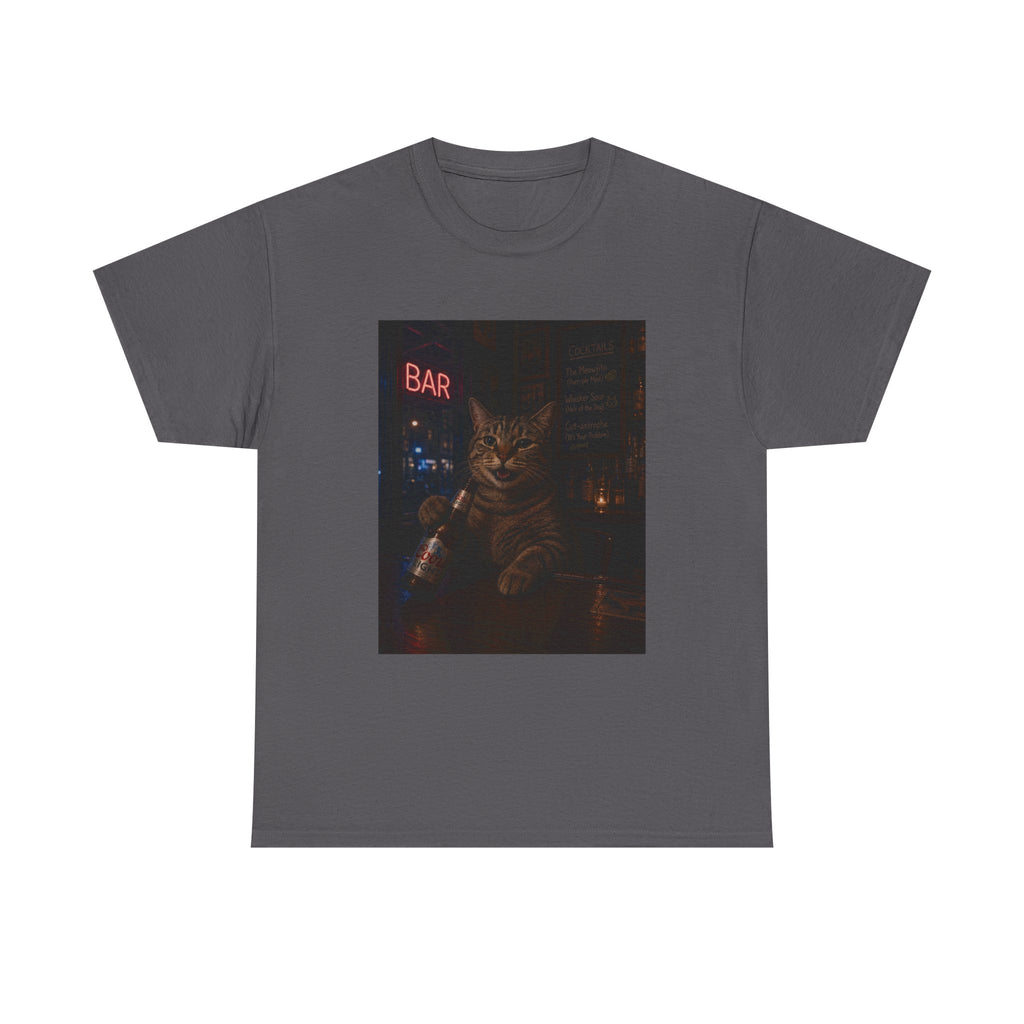 Cat Beer Shirt – Night Bar Aesthetic Graphic Unisex Tee