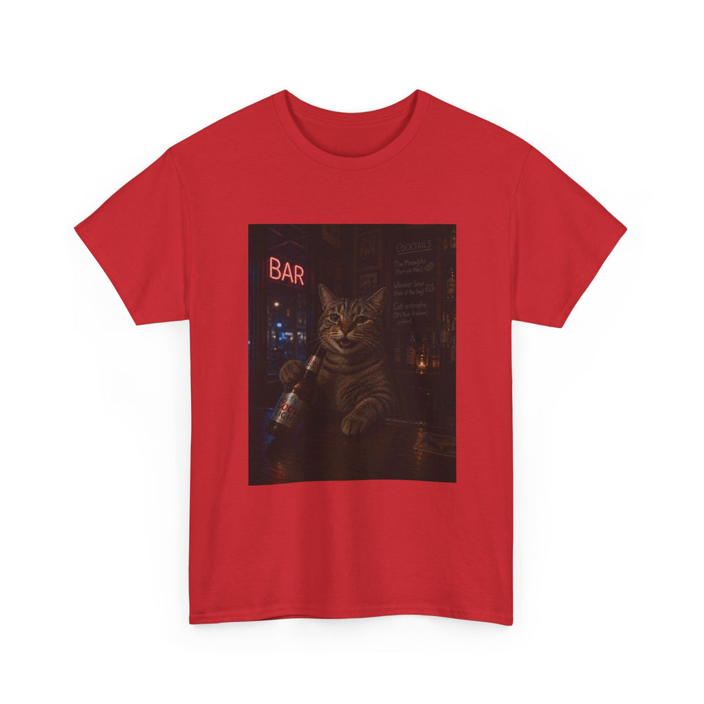 Cat Beer Shirt – Night Bar Aesthetic Graphic Unisex Tee
